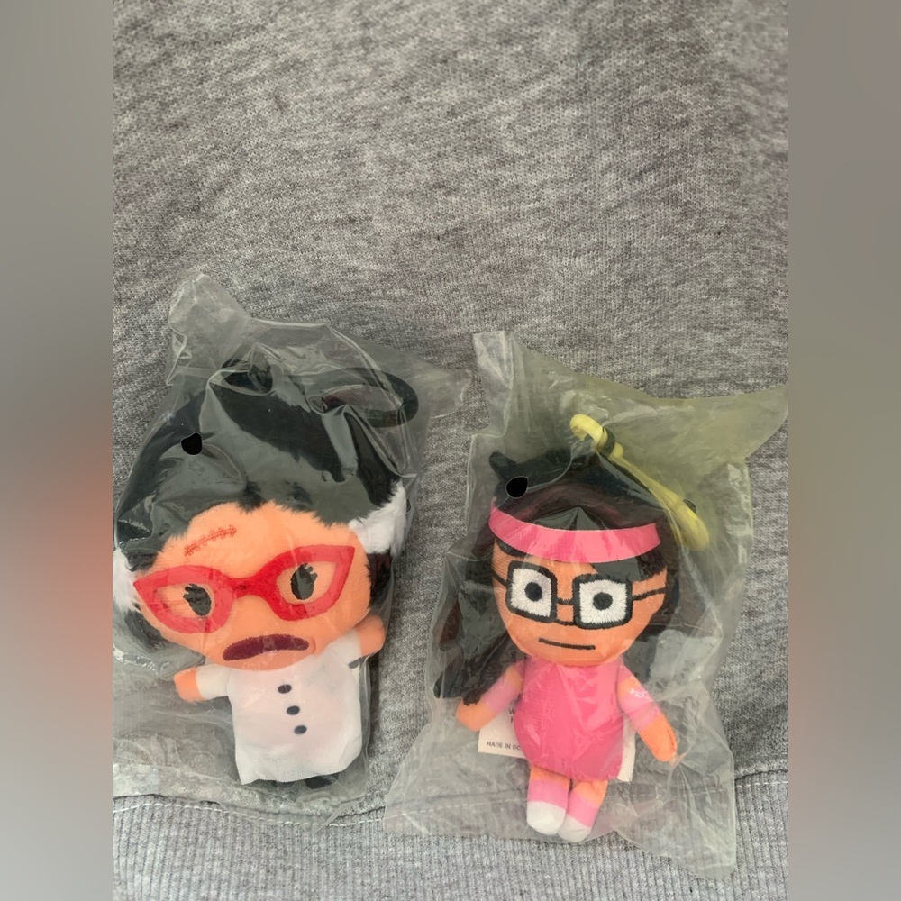 Bob’s Burgers Lady Frankenstein Linda & Tina Plush Keychain Set